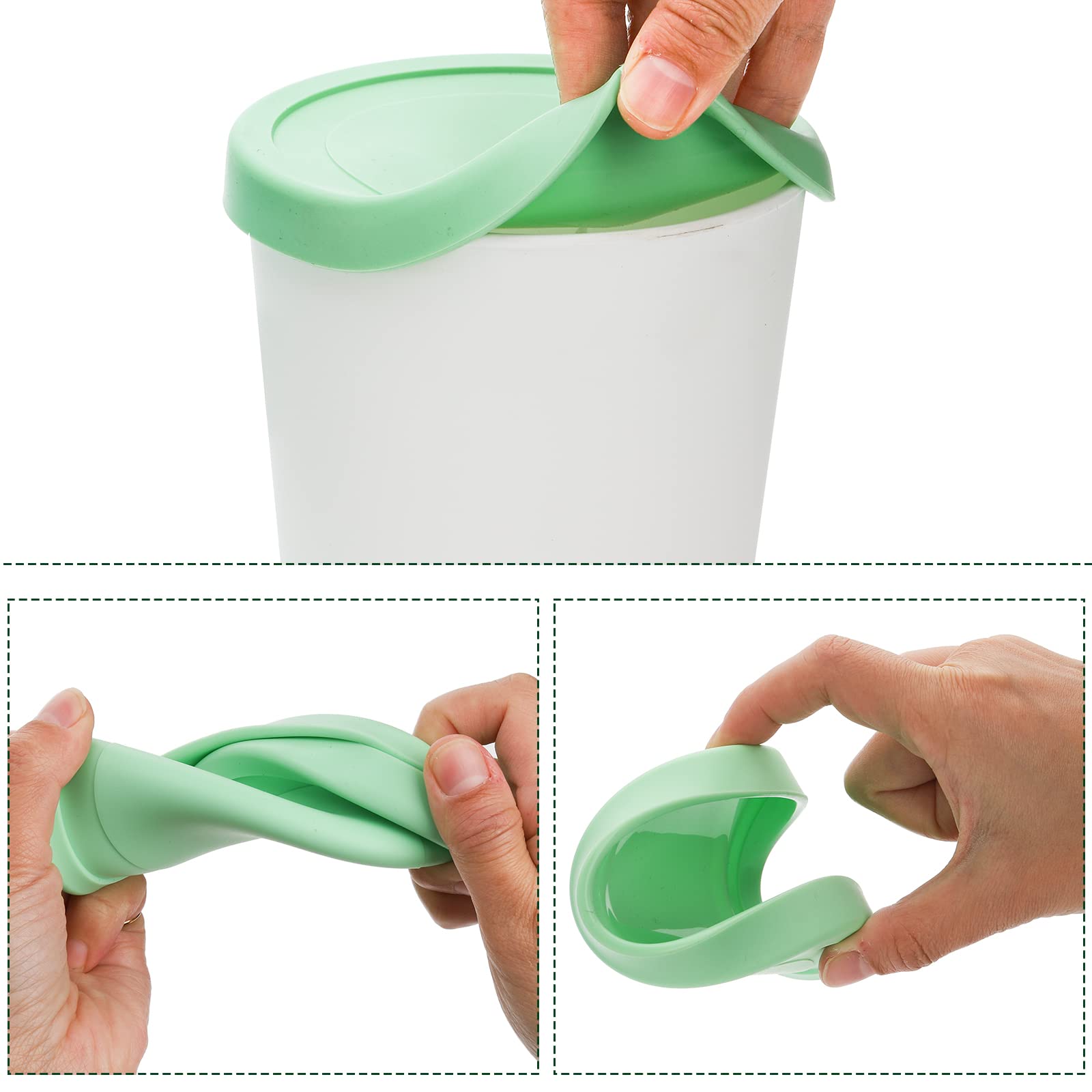 Amazon | Peohud アイスクリーム容器 4個パック 1クォート 冷凍庫収納